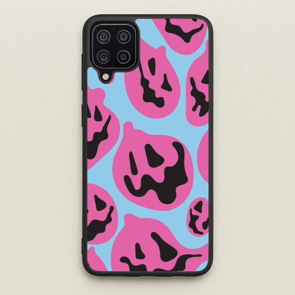 Pumpkin Blue Pattern  - Halloween Phone Case for Galaxy A12