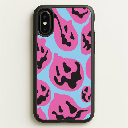 Pumpkin Blue Pattern  - Halloween Phone Case for iPhone X / XS