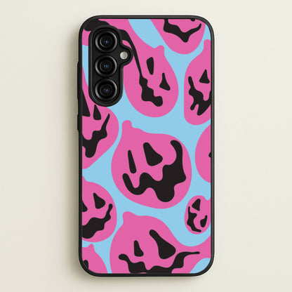 Pumpkin Blue Pattern  - Halloween Phone Case for Galaxy A54
