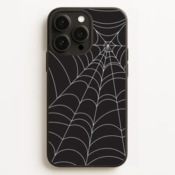 Black Cobwebs Pattern  - Halloween Phone Case for iPhone 16 Pro Max