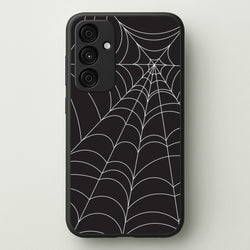 Black Cobwebs Pattern  - Halloween Phone Case for Galaxy A15