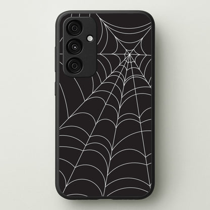 Black Cobwebs Pattern  - Halloween Phone Case for Galaxy A15