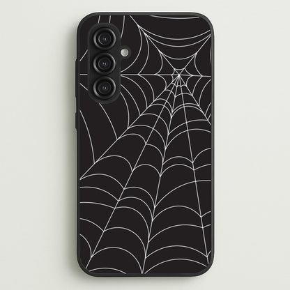 Black Cobwebs Pattern  - Halloween Phone Case for Galaxy S23FE