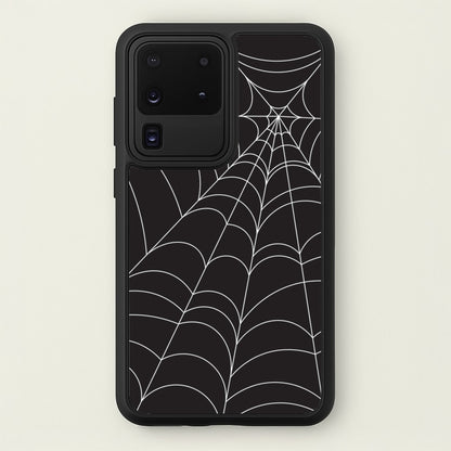Black Cobwebs Pattern  - Halloween Phone Case for Galaxy S20 Ultra