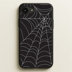Black Cobwebs Pattern  - Halloween Phone Case for iPhone 16e
