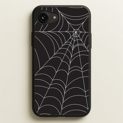 Black Cobwebs Pattern  - Halloween Phone Case for iPhone 16e