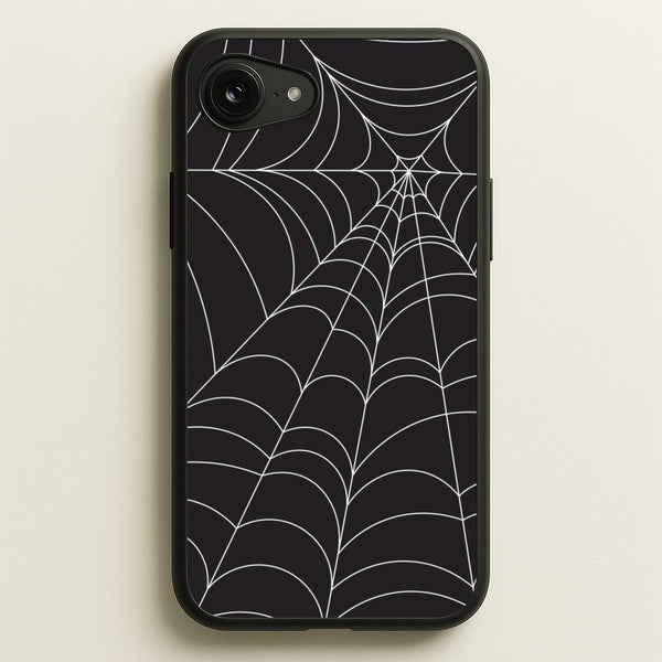 Black Cobwebs Pattern  - Halloween Phone Case for iPhone 16e