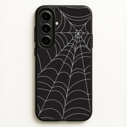 Black Cobwebs Pattern  - Halloween Phone Case for Galaxy A56