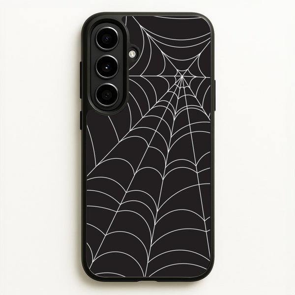 Black Cobwebs Pattern  - Halloween Phone Case for Galaxy A56