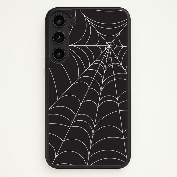 Black Cobwebs Pattern  - Halloween Phone Case for Galaxy S23 Plus