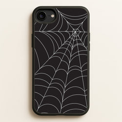 Black Cobwebs Pattern  - Halloween Phone Case for iPhone 6 / 7 / 8 / SE