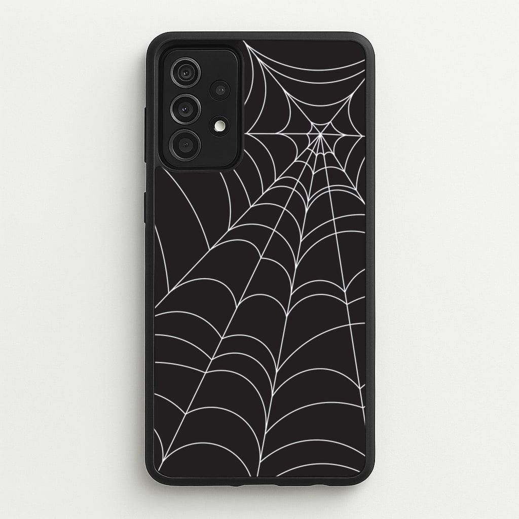 Black Cobwebs Pattern  - Halloween Phone Case for Galaxy A52 / A52s