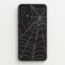 Black Cobwebs Pattern  - Halloween Phone Case for Galaxy A52 / A52s