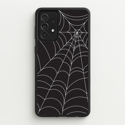 Black Cobwebs Pattern  - Halloween Phone Case for Galaxy A52 / A52s