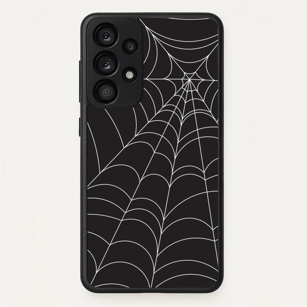 Black Cobwebs Pattern  - Halloween Phone Case for Galaxy A53