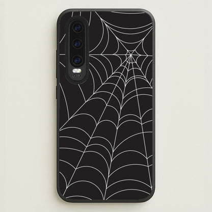 Black Cobwebs Pattern  - Halloween Phone Case for Huawei P30
