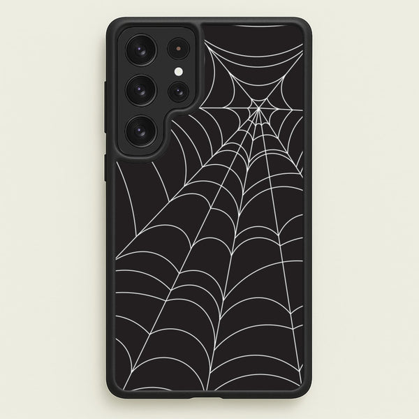 Black Cobwebs Pattern  - Halloween Phone Case for Galaxy S23 Ultra