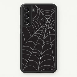 Black Cobwebs Pattern  - Halloween Phone Case for Galaxy S21 Plus