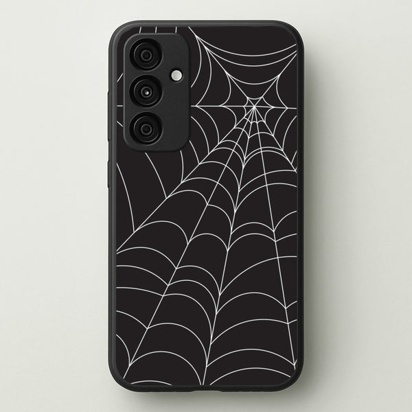 Black Cobwebs Pattern  - Halloween Phone Case for Galaxy A55
