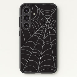 Black Cobwebs Pattern  - Halloween Phone Case for Galaxy S24 Plus