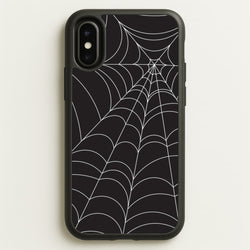 Black Cobwebs Pattern  - Halloween Phone Case for iPhone X / XS