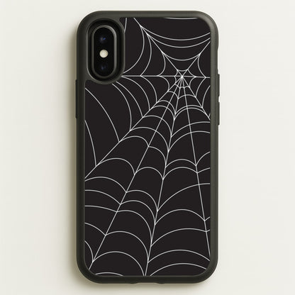 Black Cobwebs Pattern  - Halloween Phone Case for iPhone X / XS