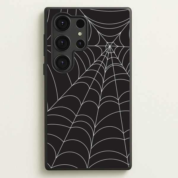 Black Cobwebs Pattern  - Halloween Phone Case for Galaxy S25 Ultra