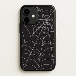 Black Cobwebs Pattern  - Halloween Phone Case for iPhone 12 / 12 Pro