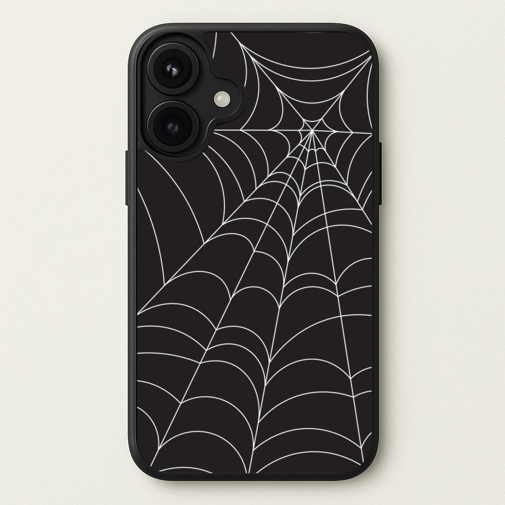 Black Cobwebs Pattern Phone Case for iPhone 17