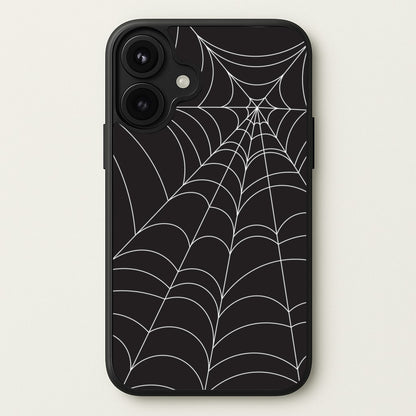 Black Cobwebs Pattern Phone Case for iPhone 17