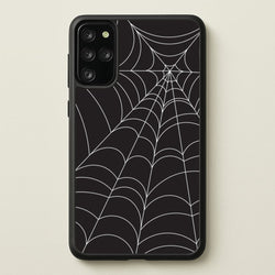 Black Cobwebs Pattern  - Halloween Phone Case for Galaxy S20 Plus