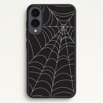 Black Cobwebs Pattern  - Halloween Phone Case for Galaxy S25 Edge