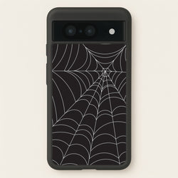 Black Cobwebs Pattern  - Halloween Phone Case for Google Pixel 8