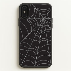 Black Cobwebs Pattern  - Halloween Phone Case for iPhone XS Max