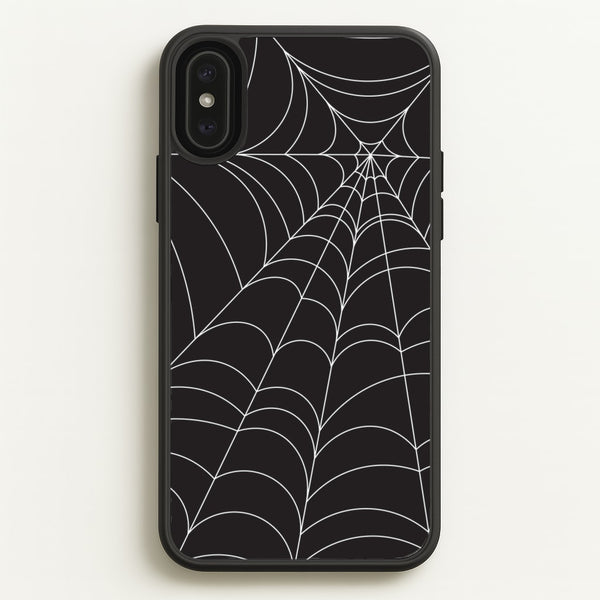 Black Cobwebs Pattern  - Halloween Phone Case for iPhone XS Max