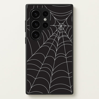Black Cobwebs Pattern  - Halloween Phone Case for Galaxy S24 Ultra