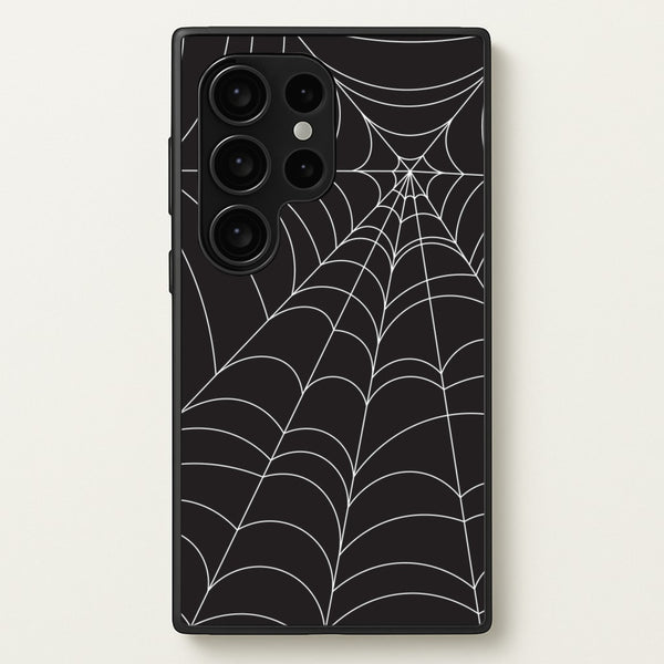 Black Cobwebs Pattern  - Halloween Phone Case for Galaxy S24 Ultra