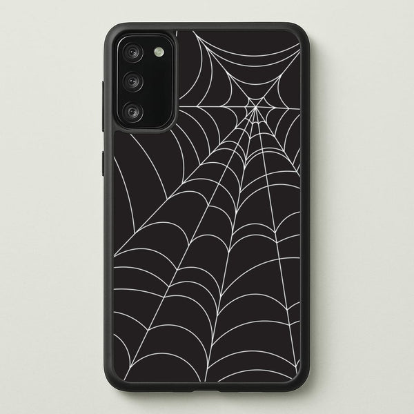 Black Cobwebs Pattern  - Halloween Phone Case for Galaxy A41