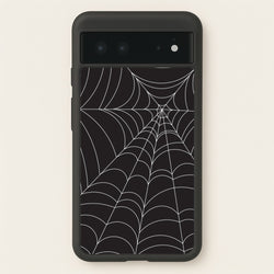 Black Cobwebs Pattern  - Halloween Phone Case for Google Pixel 6