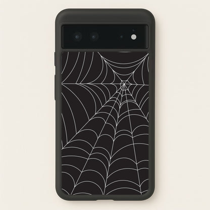 Black Cobwebs Pattern  - Halloween Phone Case for Google Pixel 6
