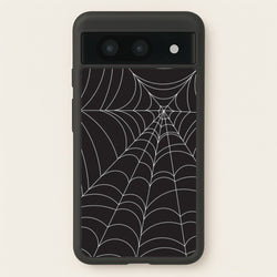 Black Cobwebs Pattern  - Halloween Phone Case for Google Pixel 8a