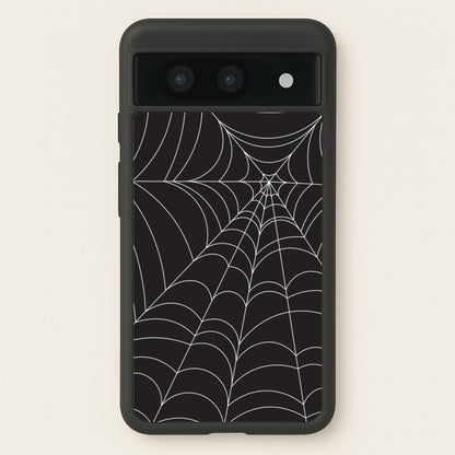 Black Cobwebs Pattern  - Halloween Phone Case for Google Pixel 8a