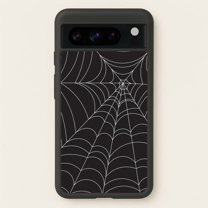 Black Cobwebs Pattern  - Halloween Phone Case for Google Pixel 8 Pro