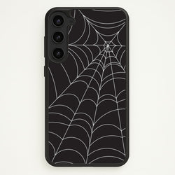Black Cobwebs Pattern  - Halloween Phone Case for Galaxy S23