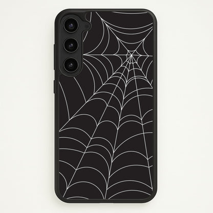Black Cobwebs Pattern  - Halloween Phone Case for Galaxy S23