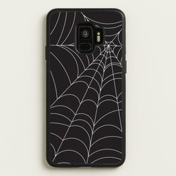 Black Cobwebs Pattern  - Halloween Phone Case for Galaxy S9