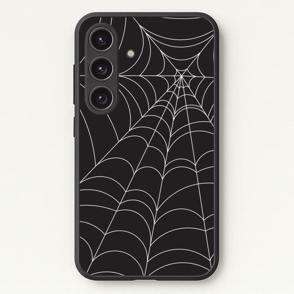 Black Cobwebs Pattern  - Halloween Phone Case for Galaxy S24FE