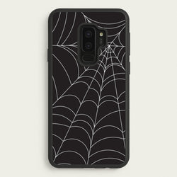 Black Cobwebs Pattern  - Halloween Phone Case for Galaxy S9 Plus