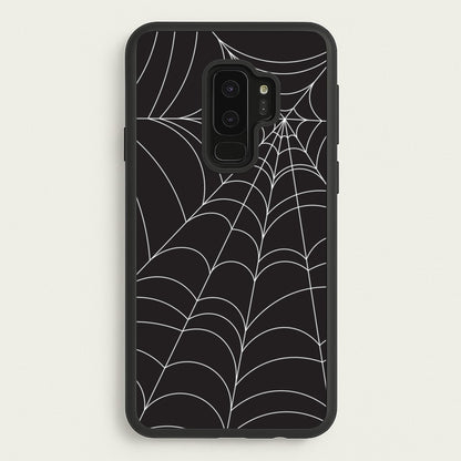Black Cobwebs Pattern  - Halloween Phone Case for Galaxy S9 Plus
