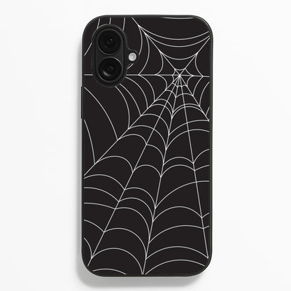 Black Cobwebs Pattern  - Halloween Phone Case for iPhone 16 Plus